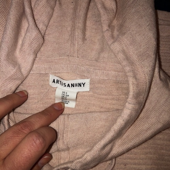 PALE PINK HOODIE ARTISAN NY Small WOMENS - Picture 5 of 11